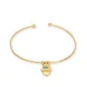 Hamsa Design with Tiny Evil Eye Wholesale Handmade Turkish Sterling Silver Cuff Bangle