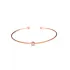 Turkish Clear Solitaire Open CZ Sterling Silver Bangle
