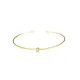 Turkish Clear Solitaire Open CZ Sterling Silver Bangle