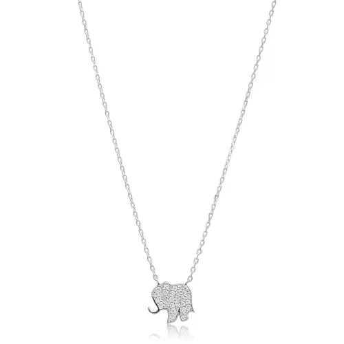 Turkish Minimalist Elephant 925 Silver Pendant