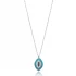 Turkish Evil Eye Nano Turquoise Ghost Silver Pendant