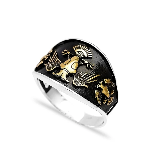 925 Sterling Silver Ottoman Emblem Men Ring 925 Sterling Silver Ottoman Emblem Men Ring