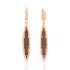 Minimal Black Zircon Marquise Long Earrings