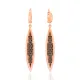 Minimal Black Zircon Marquise Long Earrings Minimal Black Zircon Marquise Long Earrings