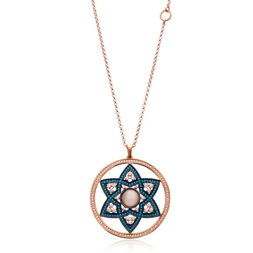 Turkish Sterling Silver David Star Traditional Pendant