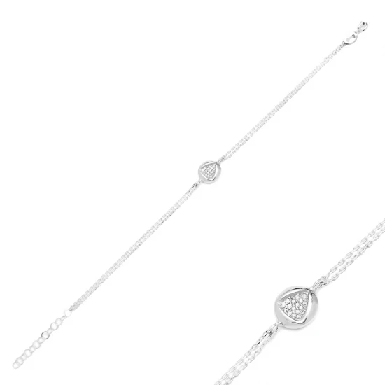 Turkish 925 Silver Minimalist Triangle Bracelet