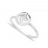 White CZ Square Design Wholesale Handcrafted 925 Sterling Silver Jewelry Ring