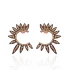 Turkish Citrine Half Round Of Wing 925 Silver Earrings