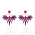 Turkish Ruby Phoenix Wings Double Side Silver Earrings
