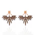 Citrine Phoenix Wings Double Side 925 Silver Earrings