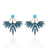 Turquoise Phoenix Wings Double Side 925 Silver Earrings