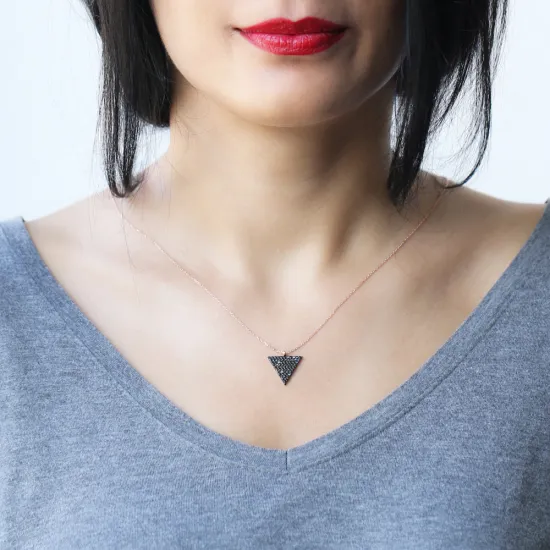 Turkish Handmade Triangle 925 Sterling Silver Pendant