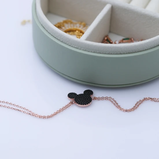 Turkish Mouse Black CZ 925 Sterling Silver Bracelet Turkish Mouse Black CZ 925 Sterling Silver Bracelet