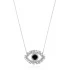 Turkish Evil Eye Baguette CZ 925 Silver Pendant