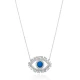 Turkish Sterling Silver Evil Eye Baguette CZ Pendant Turkish Sterling Silver Evil Eye Baguette CZ Pendant