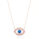 Turkish 925 Silver Evil Eye Baguette CZ Pendant Turkish 925 Silver Evil Eye Baguette CZ Pendant
