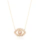 Turkish Evil Eye Baguette CZ Sterling Silver Pendant