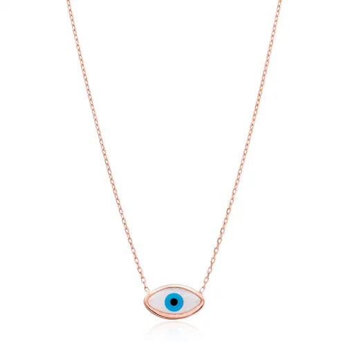 Turkish Sterling Silver Evil Eye Necklace