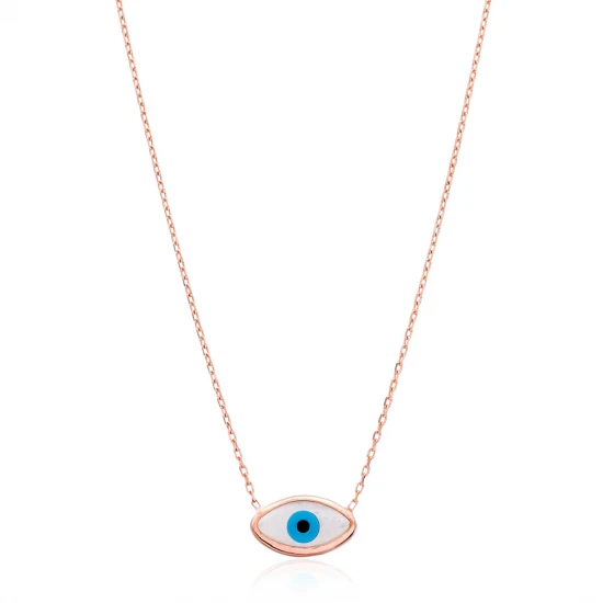 Turkish Sterling Silver Evil Eye Necklace Turkish Sterling Silver Evil Eye Necklace