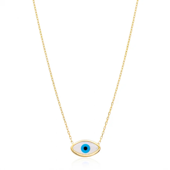 Turkish Sterling Silver Evil Eye Necklace Turkish Sterling Silver Evil Eye Necklace