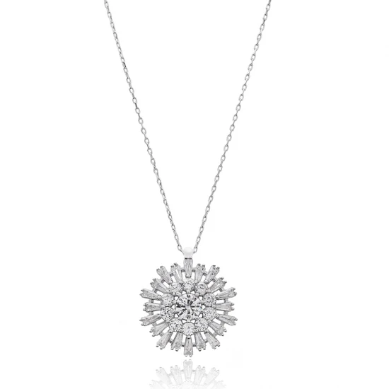 Turkish Rounded Baguette Shape Sterling Silver Pendant Turkish Rounded Baguette Shape Sterling Silver Pendant
