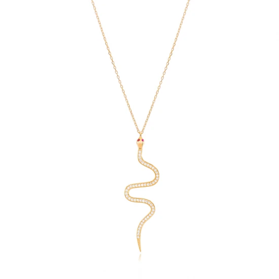 Turkish Snake CZ Sterling Silver Pendant Turkish Snake CZ Sterling Silver Pendant