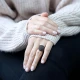 Turkish Rounded Cluster Ring in 925 Silver | 925 Sterling Silver Wholesale | Sade Silver Turkish Rounded Cluster Ring in 925 Silver - Sade 925 Silver Jewelry