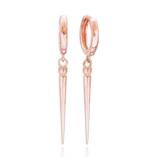 Turkish Point Shape Dangle 925 Sterling Silver Earrings
