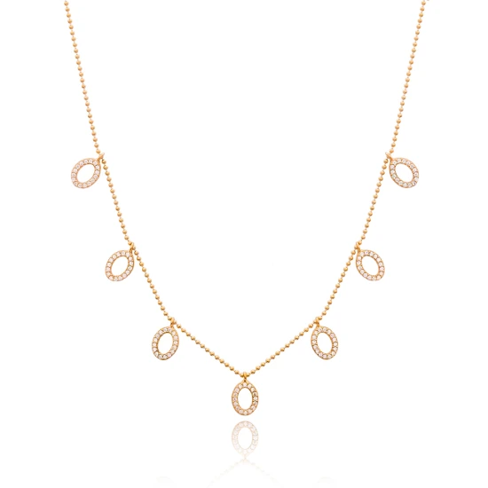 Turkish Minimalist Hollow Oval Sterling Silver Necklace - Sade 925 Silver Jewelry