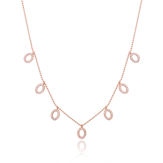 Turkish Minimalist Hollow Oval Sterling Silver Necklace - Sade 925 Silver Jewelry