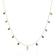 Multicolor Pear Fringe CZ 925 Sterling Silver Necklace - Sade 925 Silver Jewelry