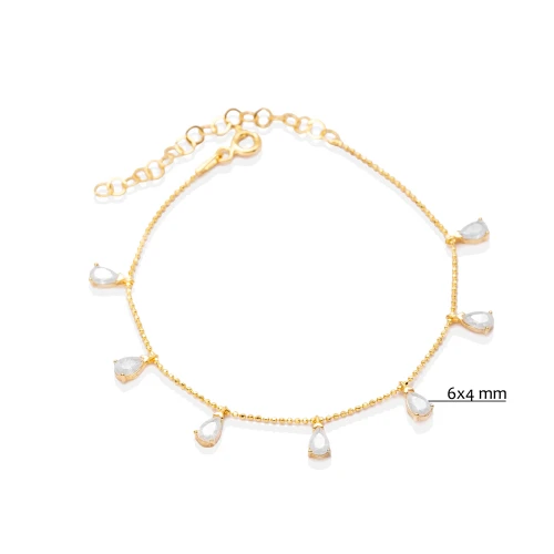 Turkish Quartz Pear Shaker 925 Sterling Silver Bracelet