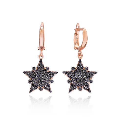 Turkish Sheriff Star Earrings in 925 Sterling Silver
