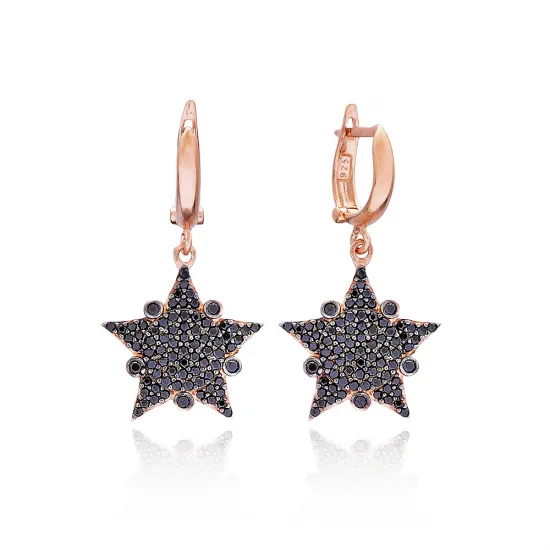 Turkish Sheriff Star Earrings in 925 Sterling Silver Turkish Sheriff Star Earrings in 925 Sterling Silver