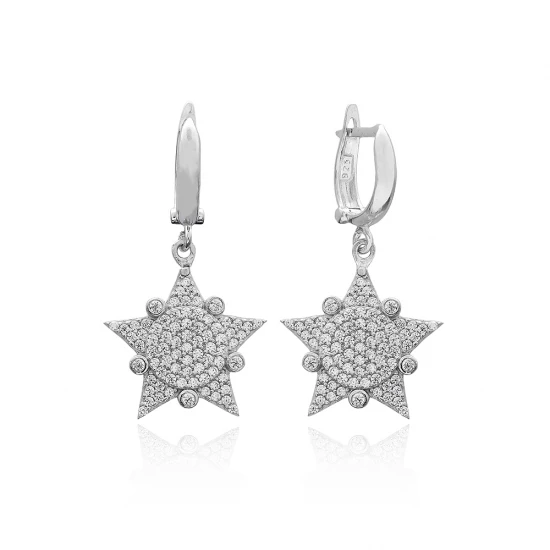 Turkish Sheriff Star Sterling Silver Earrings Turkish Sheriff Star Sterling Silver Earrings