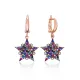 Turkish Rainbow Sheriff Star Sterling Silver Earrings Turkish Rainbow Sheriff Star Sterling Silver Earrings