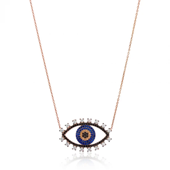 Turkish Handcrafted Evil Eye Silver Pendant