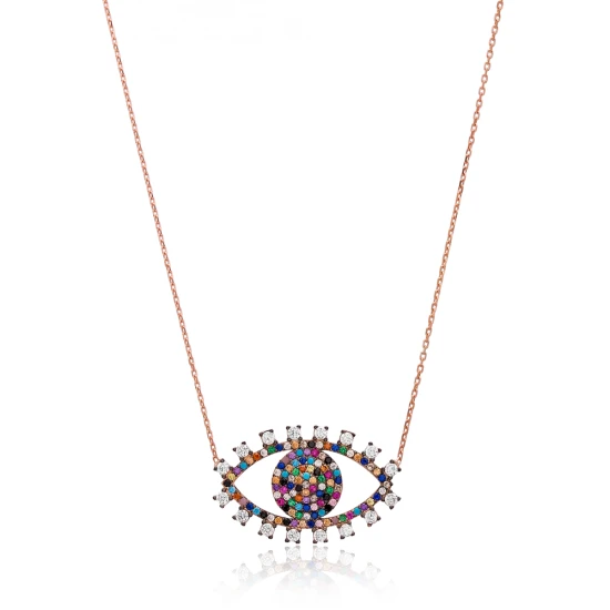 Made in Turkey Handmade Evil Eye Silver Pendant - Sade 925 Silver Jewelry