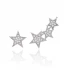 Turkish Star One Side 925 Sterling Silver Earrings