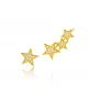 Turkish Star One Side 925 Sterling Silver Earrings