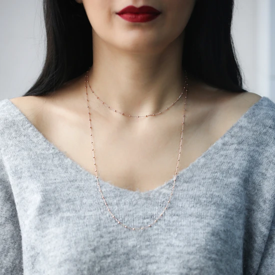 Turkish Minimalist Simple Long Sterling Silver Necklace Turkish Minimalist Simple Long Sterling Silver Necklace