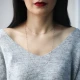 Turkish Minimalist Simple Long Sterling Silver Necklace Turkish Minimalist Simple Long Sterling Silver Necklace