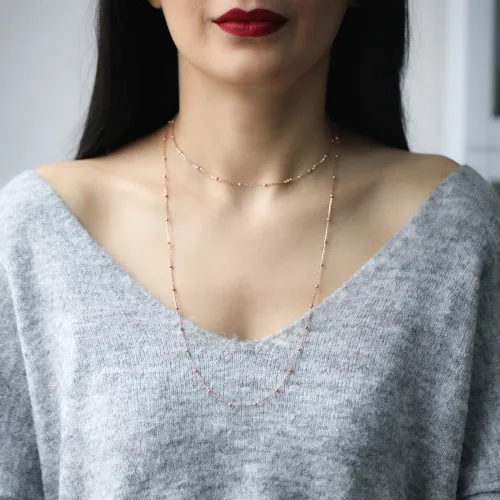 Turkish Minimalist Simple Long 925 Silver Necklace