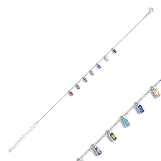 Turkish Minimalist Baguette Sterling Silver Bracelet Turkish Minimalist Baguette Sterling Silver Bracelet