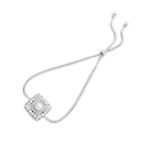 Turkish Baguette Shape Tennis 925 Silver Bracelet