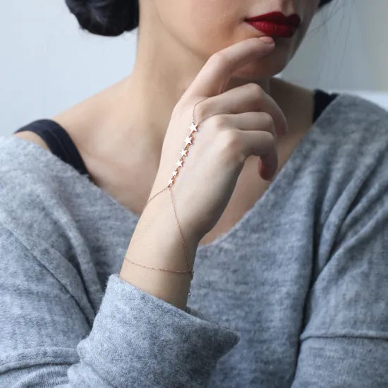 Turkish Minimal Star Slave 925 Sterling Silver Bracelet
