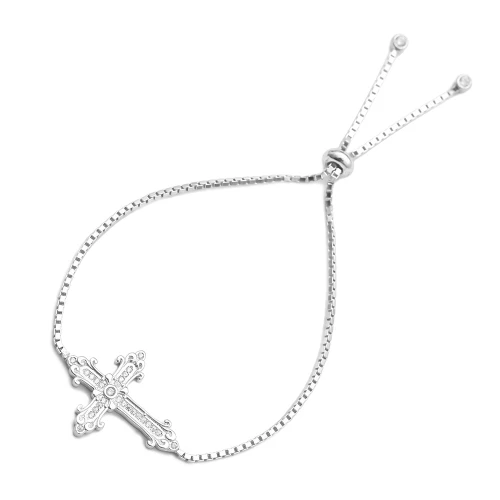 Turkish Cross Tennis 925 Sterling Silver Bracelet