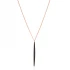 Black Long Marquise CZ 925 Sterling Silver Necklace