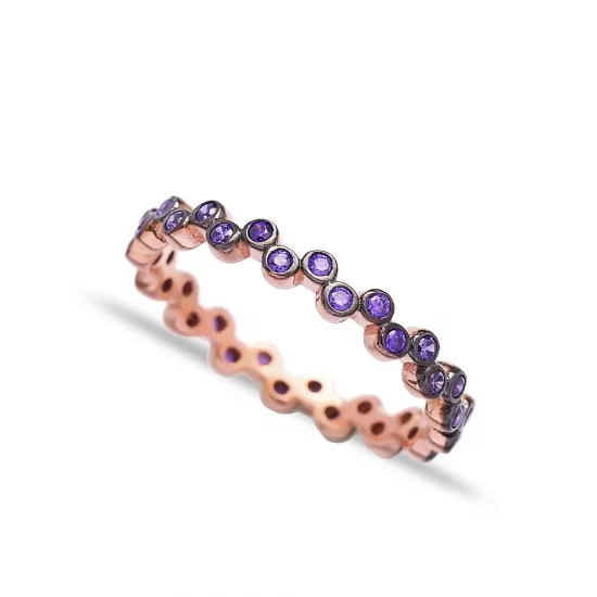 Pave Band Amethyst Beaded Ring Wholesale Handcrafted 925 Sterling Silver Ring Pave Band Amethyst Beaded Ring Wholesale Handcrafted 925 Sterling Silver Ring