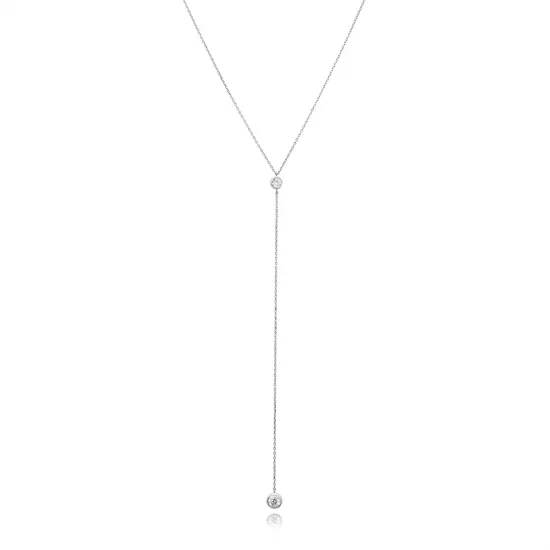 Turkish 925 Sterling Silver Lariat Necklace